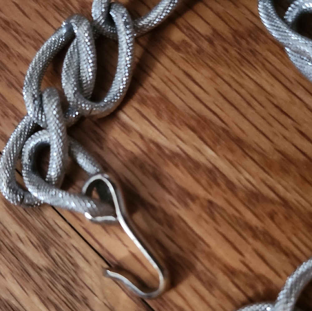 Belt or Necklace Silver Tone Metal Chain - Picture 8 of 12